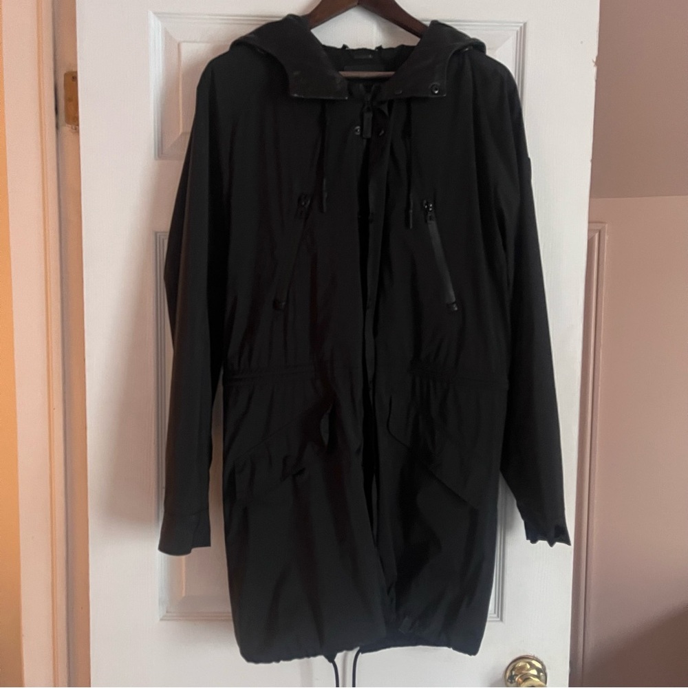 Rudsak Men’s Lightweight Windbreaker Rain Coat with Lambskin Hood - Picture 4 of 12
